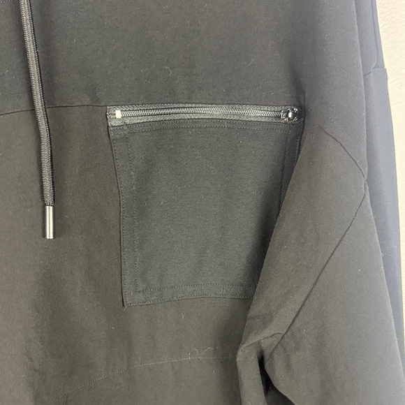 CAbi Black Quantum Hooded Cropped Pullover Sweatshirt Size XL - Picture 5 of 13